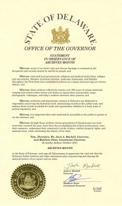 2011 Archives Month Proclamation