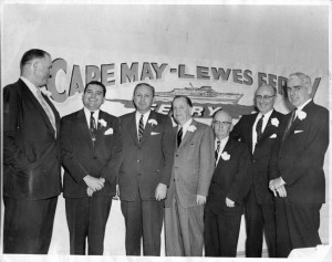 Governor Carvel at the dedication of the Cape May - Lewes Ferry, June 30, 1964. (General Collection)