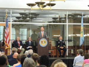 Governor Markell speaking at the ceremony