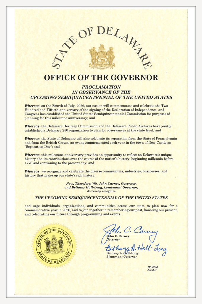 de 250 gov proclamation