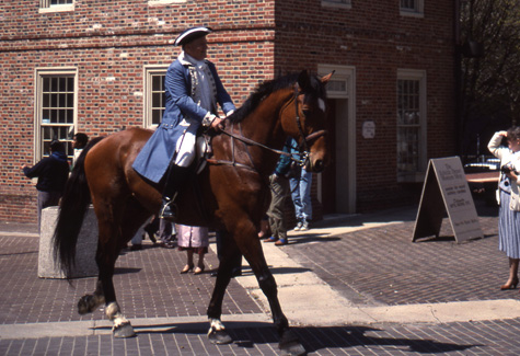 an actor portraying Caesar Rodney