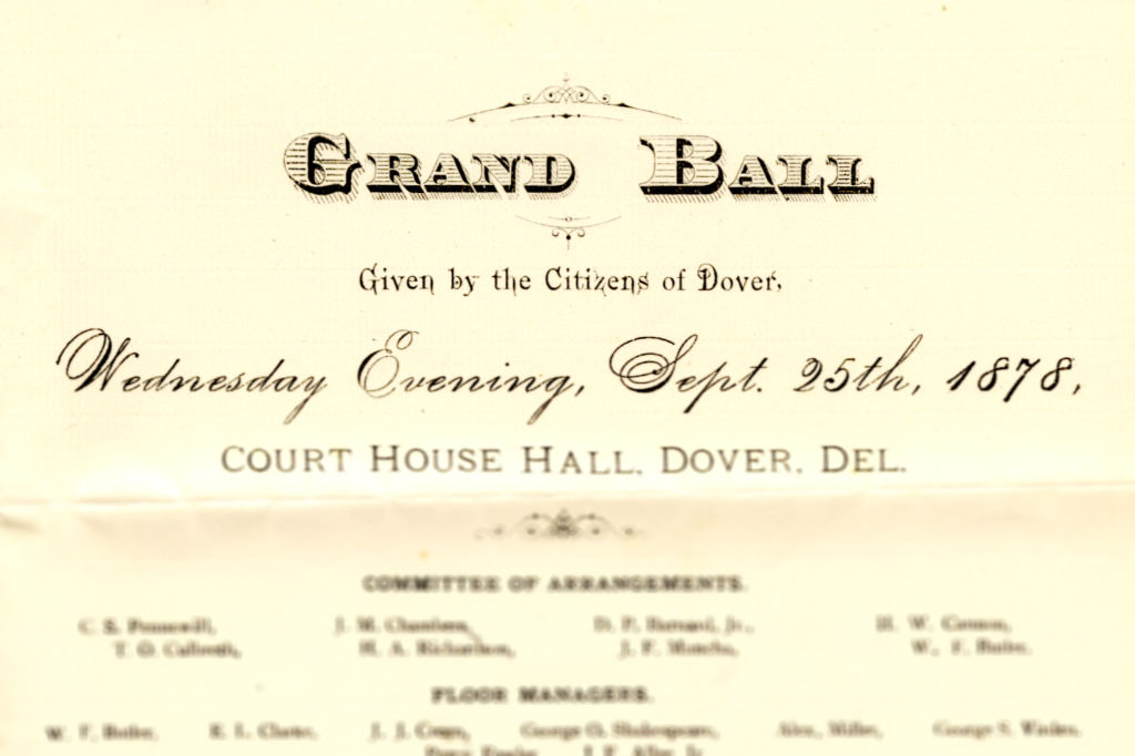 scan of Grand Ball invitation