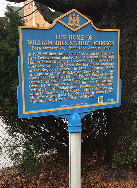 William Julius Judy Johnson Historical Marker