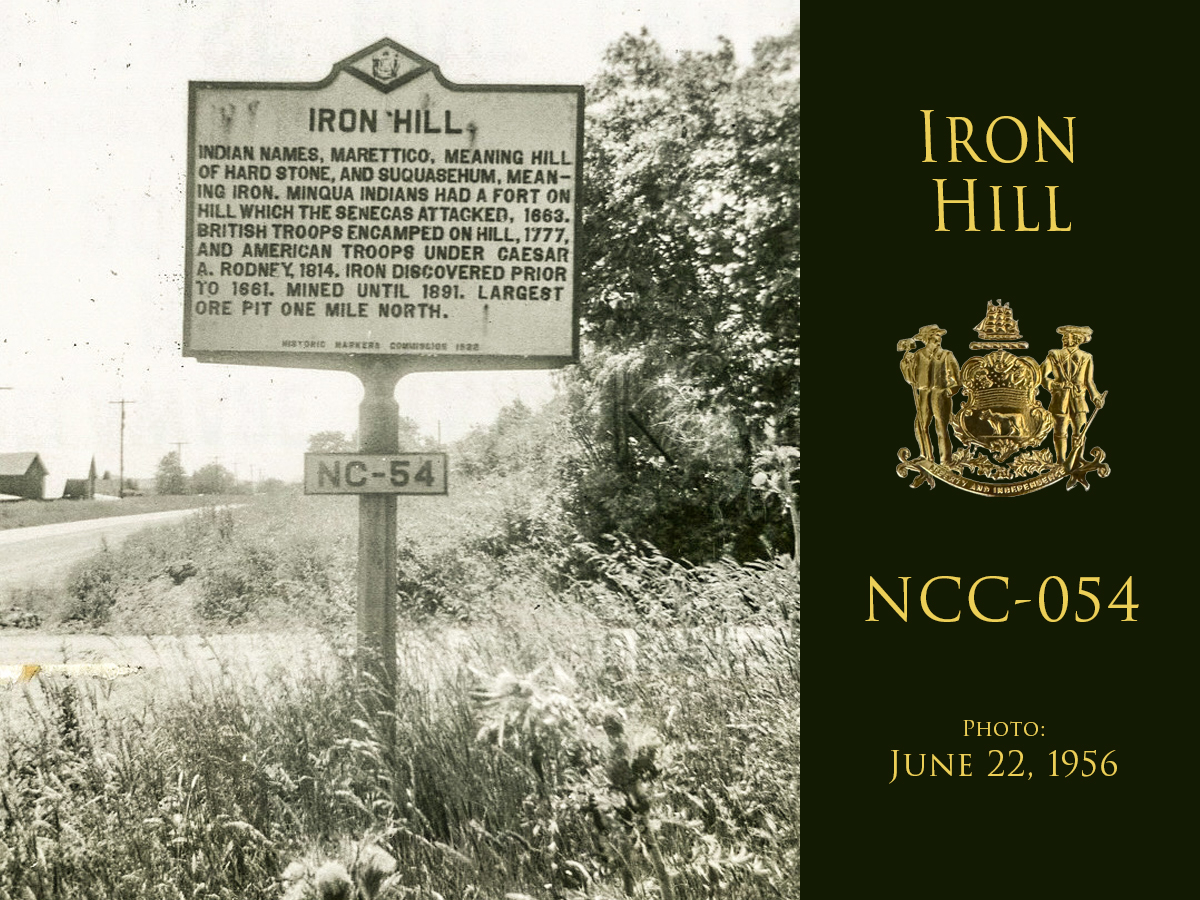 Historical marker NC-54: Iron Hill