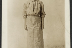Suffragist, Abby Scott Baker, in a prison dress in 1917