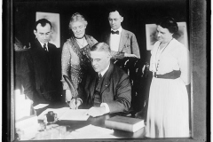 Nineteenth Amendment Passes in the Senate and the ratification process begins. Gov. Sproul of Pennsylvania is signing the Suffrage Amendment