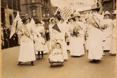 Twenty thousand suffrage supporters join a New York City suffrage Parade on May 6th, 1912.