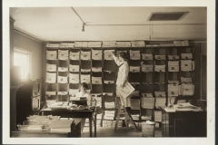 Frances Pepper (left) and Elizabeth Smith (right) working in the offices of The Suffragist, the weekly journal published by the Congressional Union and the National Woman’s Party from 1913 to 1921