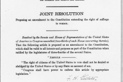 In 1878, a Woman Suffrage Amendment is proposed in the U.S. Congress. When the 19th Amendment passes forty-one years later, it is worded exactly the same as in 1878.