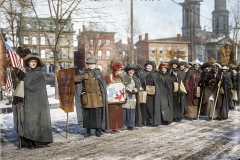 Women Suffragist Walking in Washington